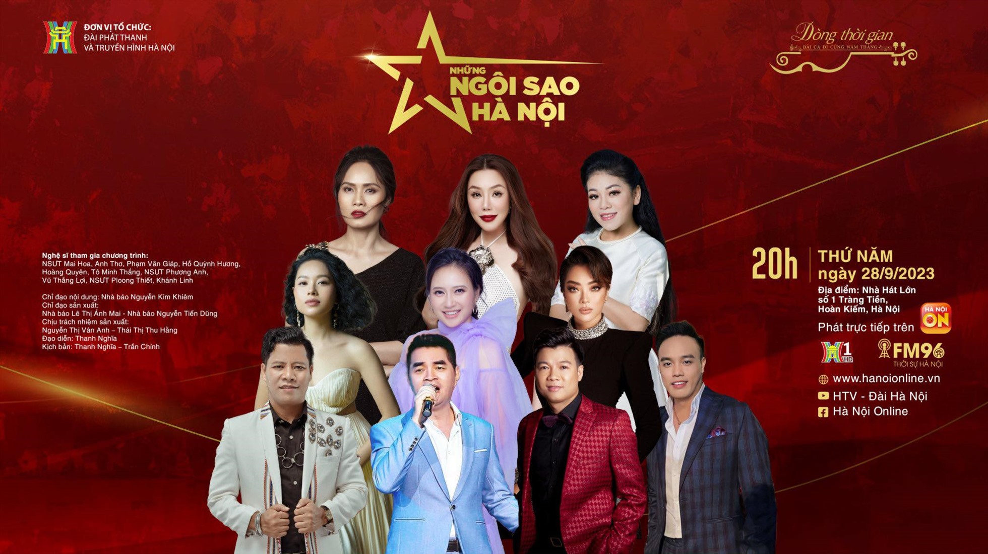 Những ca sĩ thành danh từ cuộc thi “Tiếng hát Truyền hình Hà Nội“. Ảnh: BTC