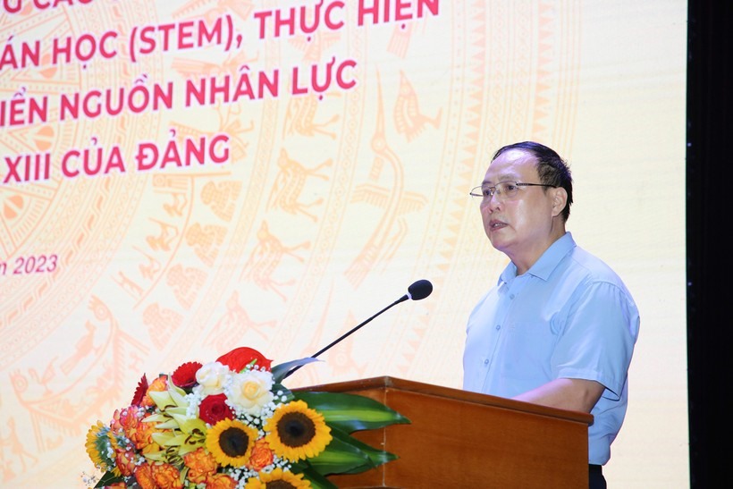 GS.TSKH Nguyễn Đình Đức, Chủ tịch Hội đồng Trường Đại học Công nghệ, Đại học Quốc gia Hà Nội. Ảnh: NT