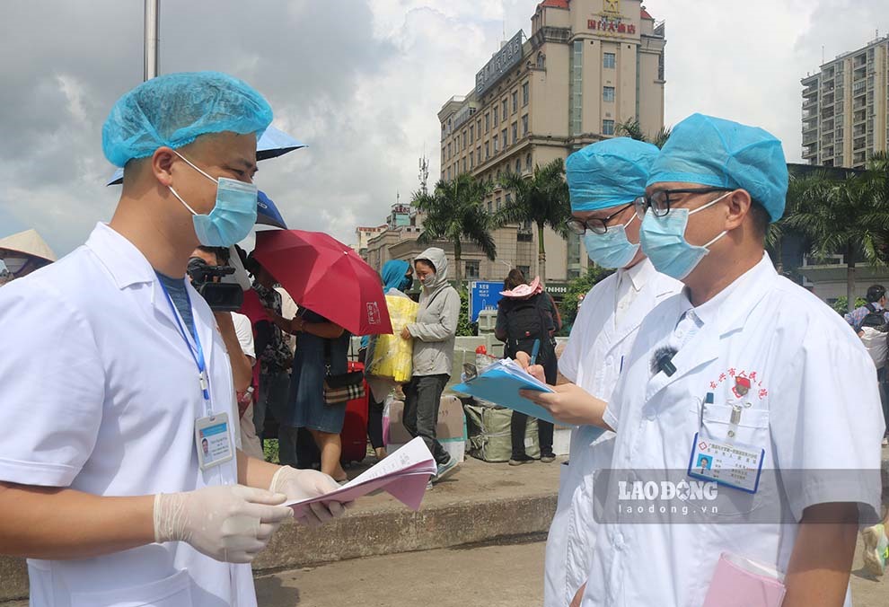 Diễn tập cứu trợ y tế khu vực Cửa khẩu Quốc tế Móng Cái (Việt Nam) – Đông Hưng (Trung Quốc) tổ chức ngày 12.7.2023. Ảnh: Đoàn Hưng
