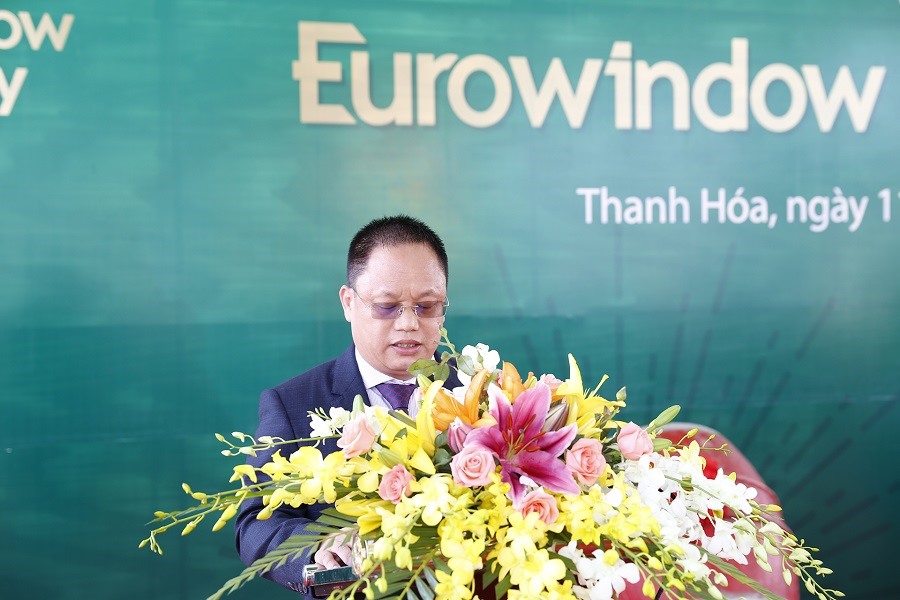 Ông Nguyễn Cảnh Hồng - Đại diện chủ đầu tư phát biểu tại lễ khởi công dự án Eurowindow Park City