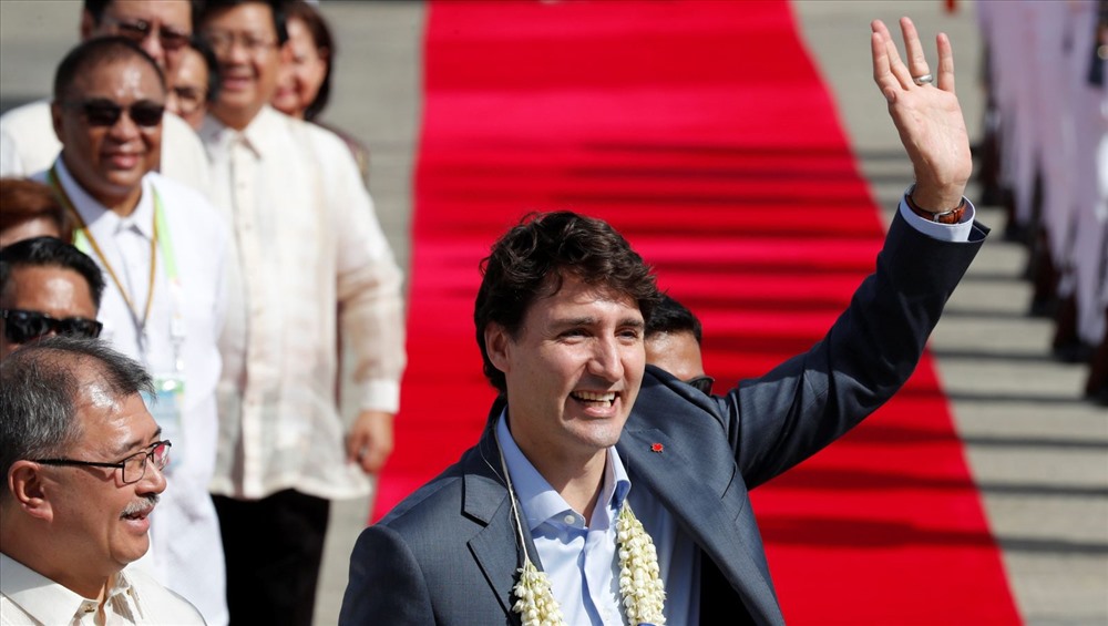 Thủ tướng Trudeau đang tham dự Hội nghị Cấp cao ASEAN mở rộng ở thủ đô Manila, Philippines. 