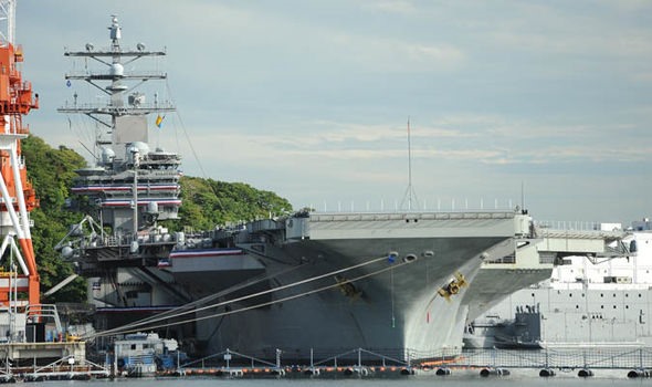 Tham gia tập trận có tàu sân bay USS Ronald Reagan. Ảnh: Getty