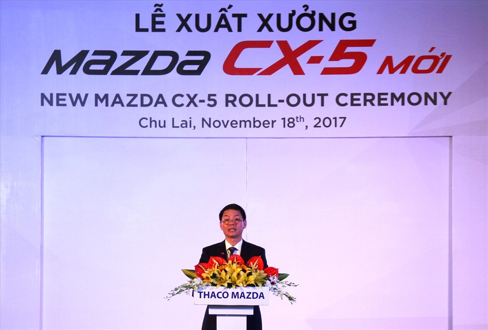 Ông Trần Bá Dương - Chủ tịch HĐQT Thaco kỳ vọng đưa Mazda trở thành thương hiệu ô tô Nhật Bản đứng thứ 2 về doanh số tại thị trường ô tô Việt Nam. Ảnh: LPh