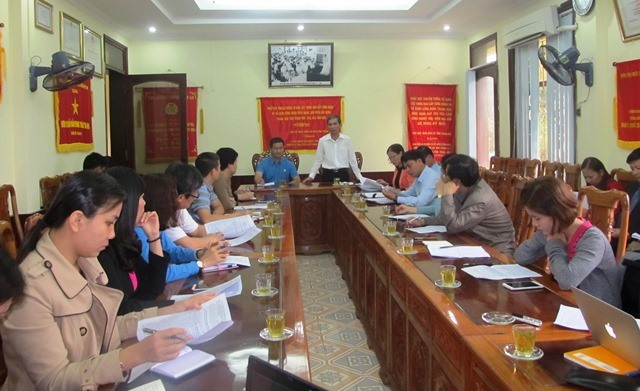 Hội nghị gặp gỡ, trao đổi với các cơ quan báo chí tuyên truyền về Đại hội Công đoàn tỉnh Thanh Hóa lần thứ XIX, nhiệm kỳ 2018 – 2023. (Ảnh: HT)