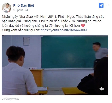 Phở Đặc Biệt đã cho ra mắt video hài hước đúng phong cách để gửi lời tri ân tới các thầy cô giáo