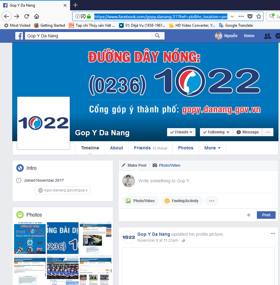 Trang mạng xã hội chính thức của chính quyền Đà Nẵng “lên sóng” tương tác với công dân từ ngày 1.11.2017