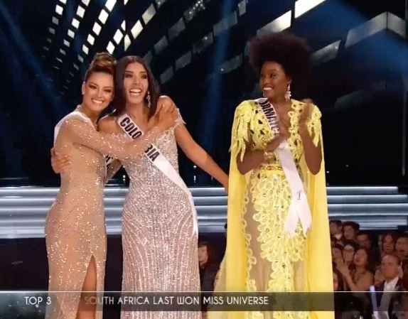 3 người đẹp được xướng tên lọt top 3 ngay sau khi phần thi ứng xử kết thúc là:  Jamaica, Colombia, Nam Phi. 
