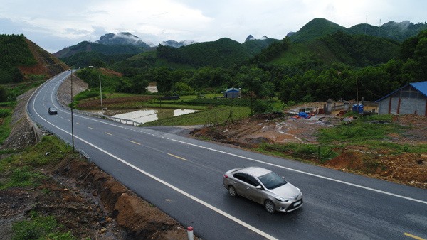 Dự án tuyến đường cao tốc Thái Nguyên - Chợ Mới thông xe kỹ thuật vào tháng 3.2017. Ảnh: A.C