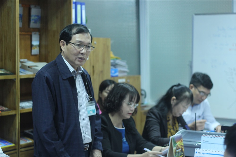 Ông Phạm Hữu Thư phát biểu tại buổi làm việc. Ảnh TV