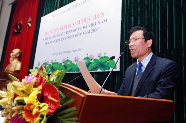 Bộ trưởng Bộ VH-TT-DL Nguyễn Ngọc Thiện. Ảnh: VFF