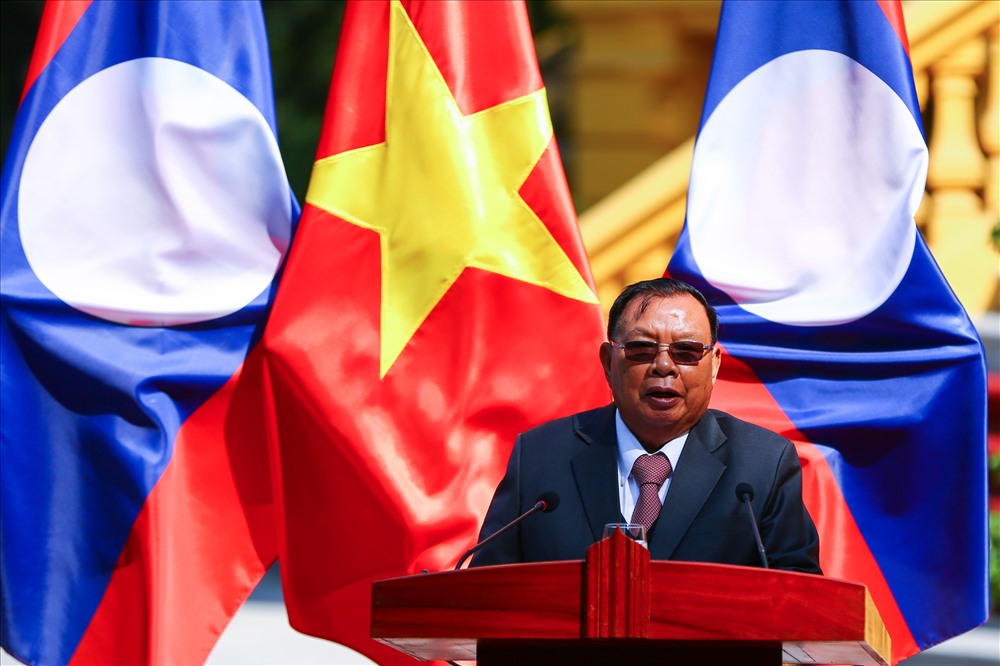 Tổng Bí thư, Chủ tịch Nước Lào Bounnhang Volachith. Ảnh: Sơn Tùng