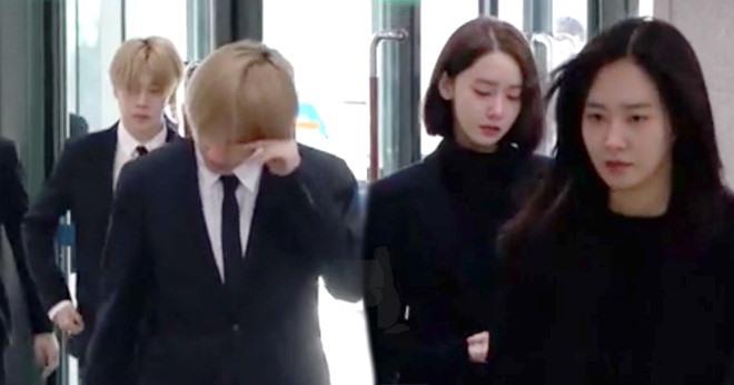 SNSD khóc nức nở khi tới viếng Jonghyun