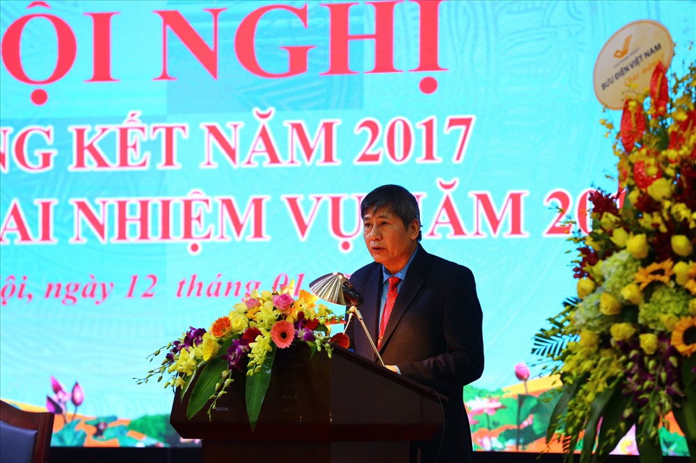 Phó Chủ tịch Thường trực Tổng LĐLĐVN Trần Thanh Hải phát biểu tại Hội nghị. Ảnh: Sơn Tùng