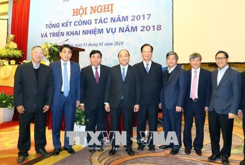 Thủ tướng Nguyễn Xuân Phúc và các đại biểu tại hội nghị. Ảnh: Thống Nhất/TTXVN