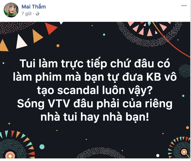 Đạo diễn Mai Thắm - Lễ trao giải Mai Vàng lên tiếng trên trang cá nhân