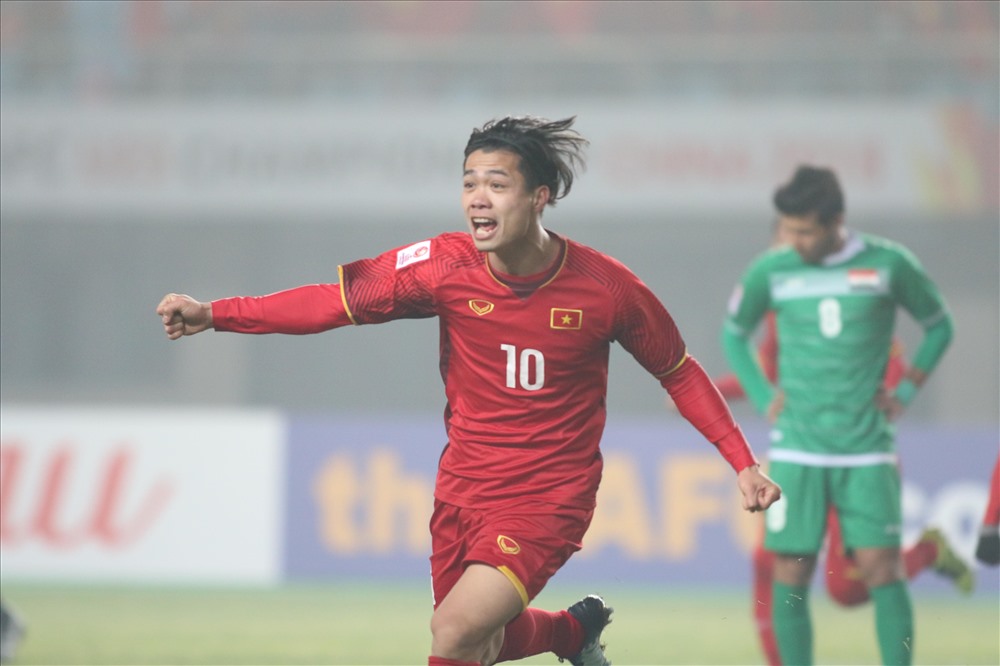 Công Phượng mở ra chiến thắng cho U23 Việt Nam. Ảnh: H.P