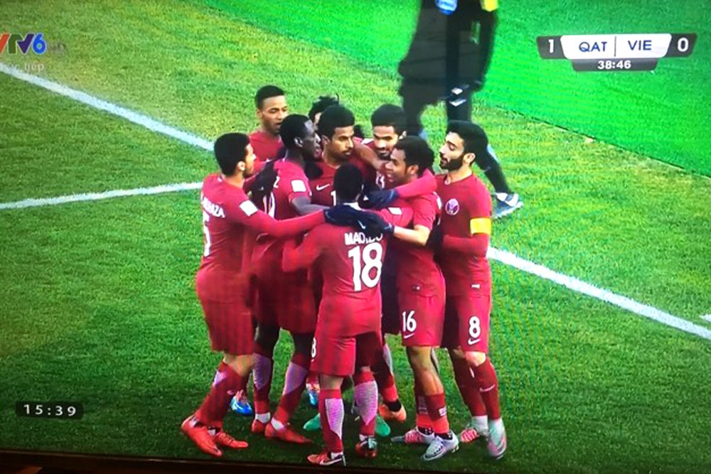 U23 Qatar đã ghi bàn từ quả phạt penalty.