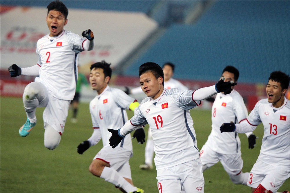 Niềm vui của U23 Việt Nam. Ảnh: Nhật Đoàn