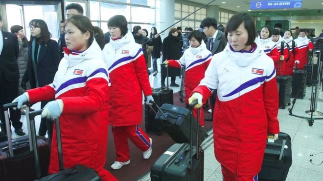 Vận động viên Hàn-Triều sẽ lập một đội Triều Tiên thống nhất để tham dự Olympic. Ảnh: Reuters