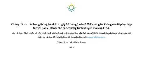 Trung tâm tiếng Anh nổi tiếng tại Hà Nội đã quyết định ngưng hợp tác với Daniel Hauer.