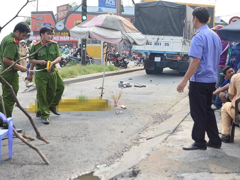 Hiện trường vụ tai nạn.