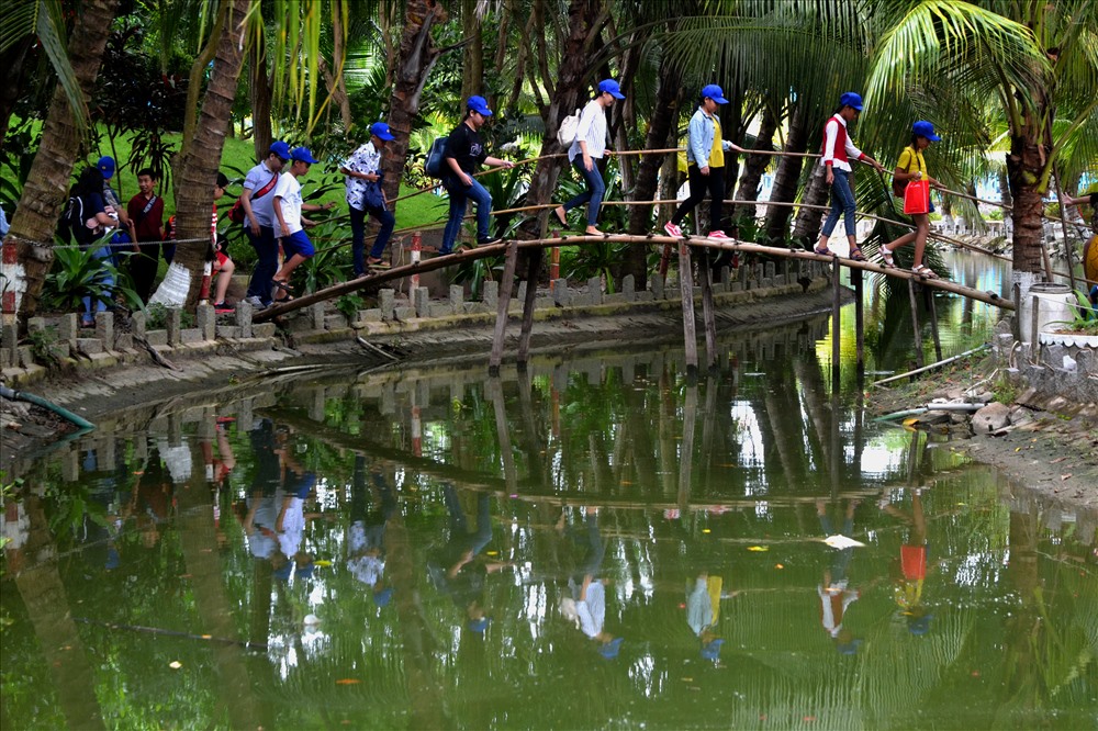 Du lịch dã ngoại ở Vạn Hương Mai (Châu Phú - An Giang). Ảnh: Lục Tùng