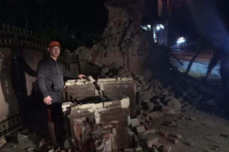 Thiệt hại sau trận động đất ở Đông Java, Indonesia ngày 11.10. Ảnh: BNPB