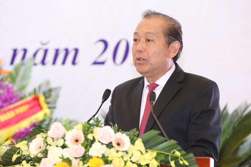 Phó Thủ tướng Thường trực Trương Hòa Bình phát biểu tại Đại hội. Ảnh: Quang Vinh