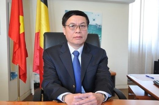 Đại sứ Việt Nam tại Vương Quốc Bỉ, Vũ Anh Quang khẳng định: Thúc đẩy quan hệ đối tác và Hợp tác toàn diện với EU luôn được ưu tiên trong chính sách đối ngoại của Việt Nam. Ảnh: VGP.