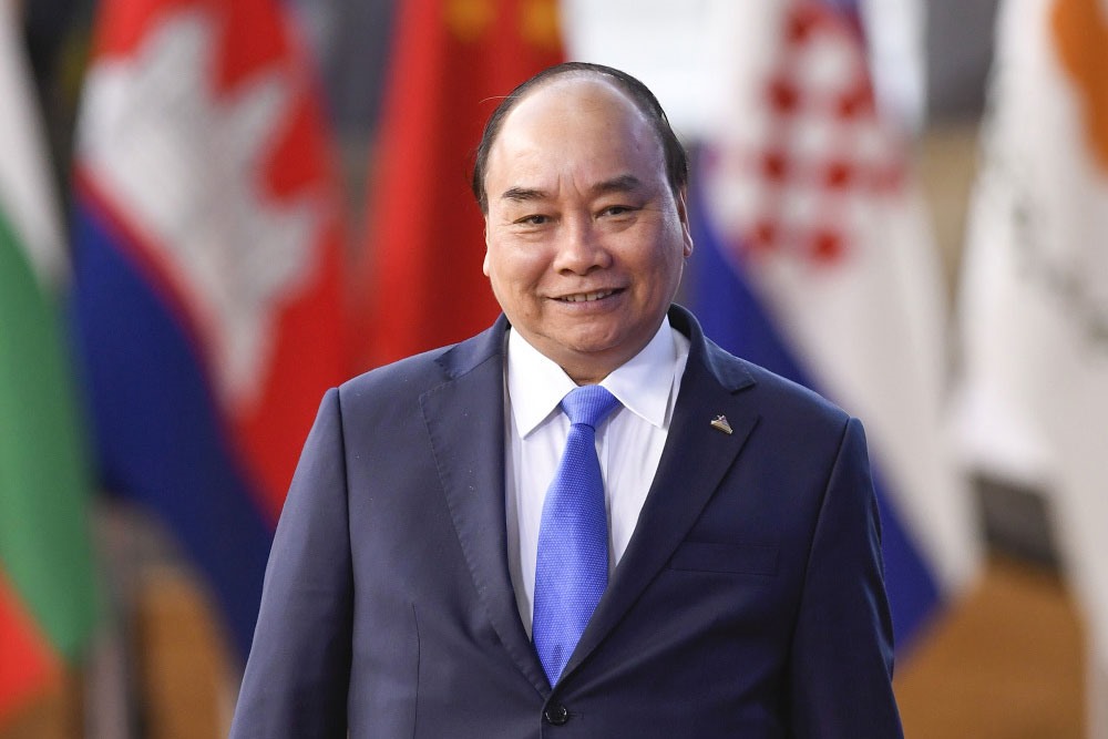 Thủ tướng Nguyễn Xuân Phúc tới dự Hội nghị ASEM 12. Ảnh: Hội đồng Châu Âu