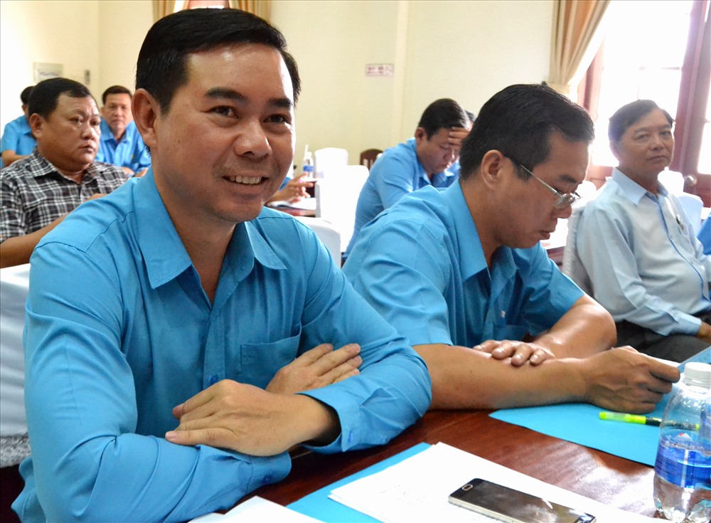 Đồng chí Phan Xuân Trí - Chủ tịch LĐLĐ huyện Phú Quốc được bầu UV Ban chấp hành Tổng LĐLĐ Việt Nam. Ảnh: Lục Tùng