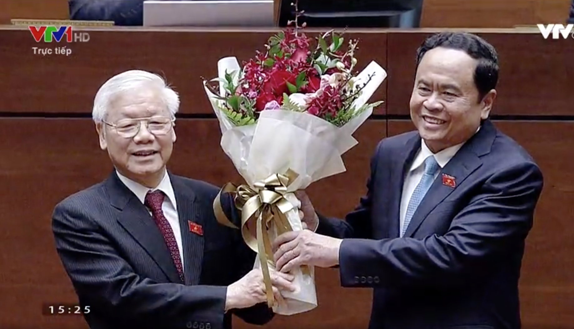 Chủ tịch Uỷ ban Trung ương MTTQ Việt Nam chúc mừng Chủ tịch Nước.