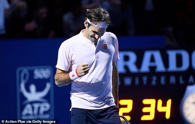 Roger Federer đã vượt qua những thời khắc khó khăn trong trận chung kết này. Ảnh: Reuters.