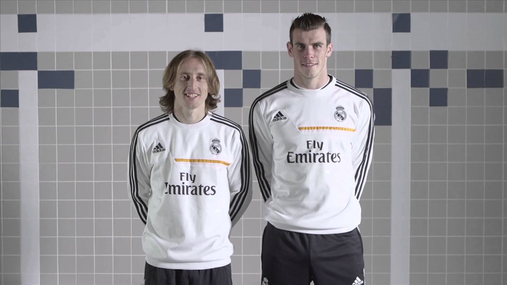 Modric và Bale những ngày mới khoác áo Real. Ảnh: Youtube.