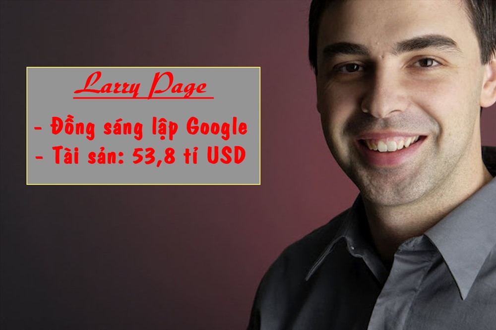 Larry Page là người đồng sáng lập ra công cụ tìm kiếm Google cùng với Sergey Brin. Hiện tại, Larry Page đảm nhiệm vai trò giám đốc điều hành Alphabet Inc, công ty mẹ của Google.