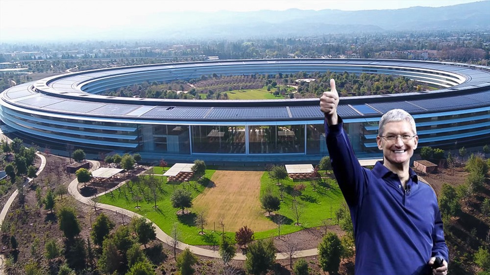 Hiện tại, trụ sở chính của Apple được đặt tại trung tâm Sillicon Valley, số 1-6 Infinite Loop, Cupertino, California. Với chi phí 5 tỉ USD, đây là tòa nhà đắt thứ 3 tại thời điểm hoàn thành, không chỉ ở Mỹ mà còn trên toàn thế giới.