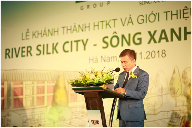 Ông Tạ Văn Tố - Tổng Giám đốc Tập đoàn CEO phát biểu tại buổi lễ