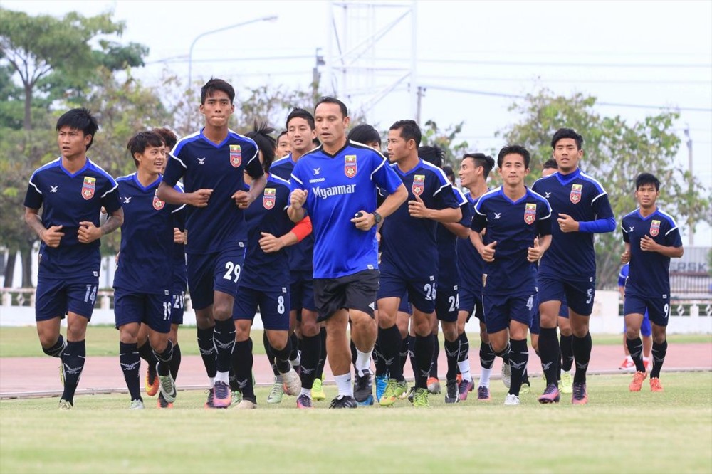 Myanmar đang nỗ lực với mục tiêu vượt qua bảng A. Ảnh: AFF Suzuki Cup.