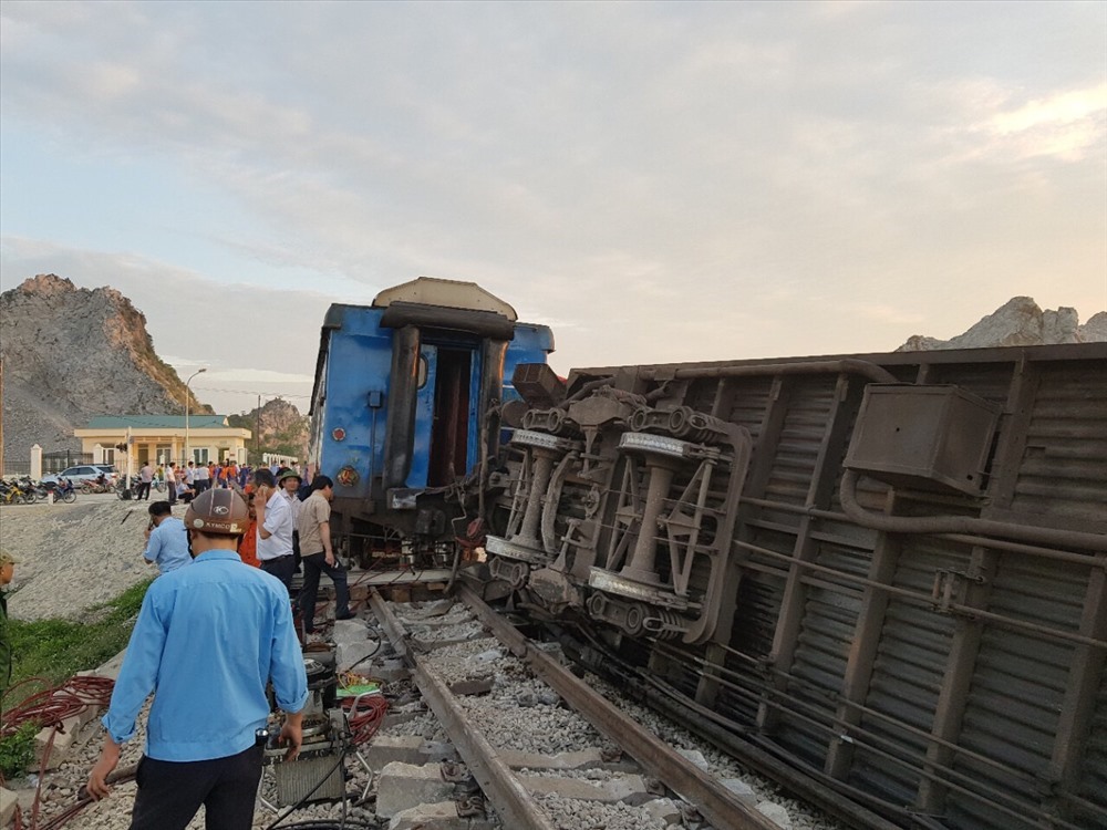 Vụ tai nạn tàu hoả nghiêm trọng ở Thanh Hoá.