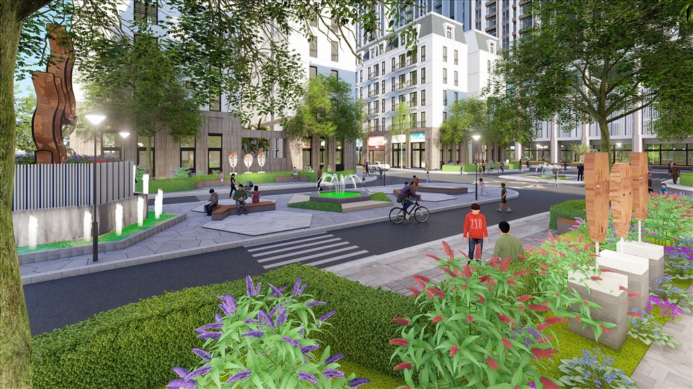 Những không gian xanh là điều dễ nhận thấy ở The Terra – An Hưng.