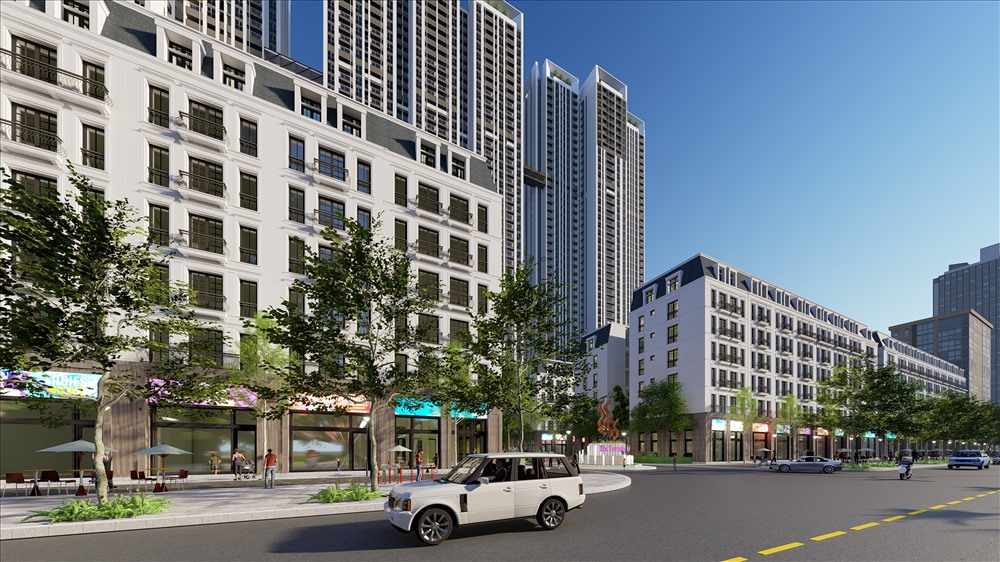 Khu nhà ở thấp tầng với 166 căn liền kề được thiết kế sang trọng, hiện đại.