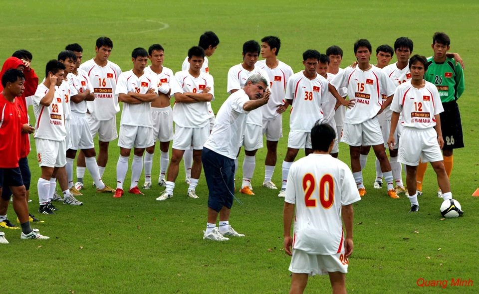 Đúng 10 năm sau chức vô địch AFF Cup 2008, khán giả sẽ lần đầu tiên đươc chứng kiến các học trò của HLV Calisto ra sân cùng nhau. Ảnh: Quang Minh