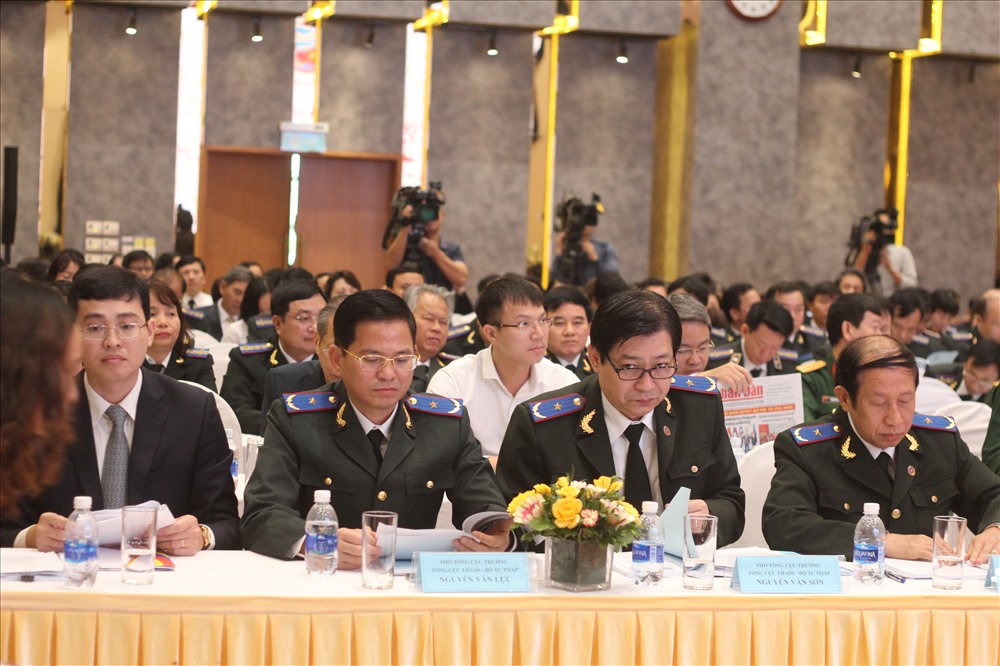 Các đại biểu tham dự tại hội nghị triển khai công tác thi hành án dân sự, hành chính năm 2019. Ảnh Trần Vương