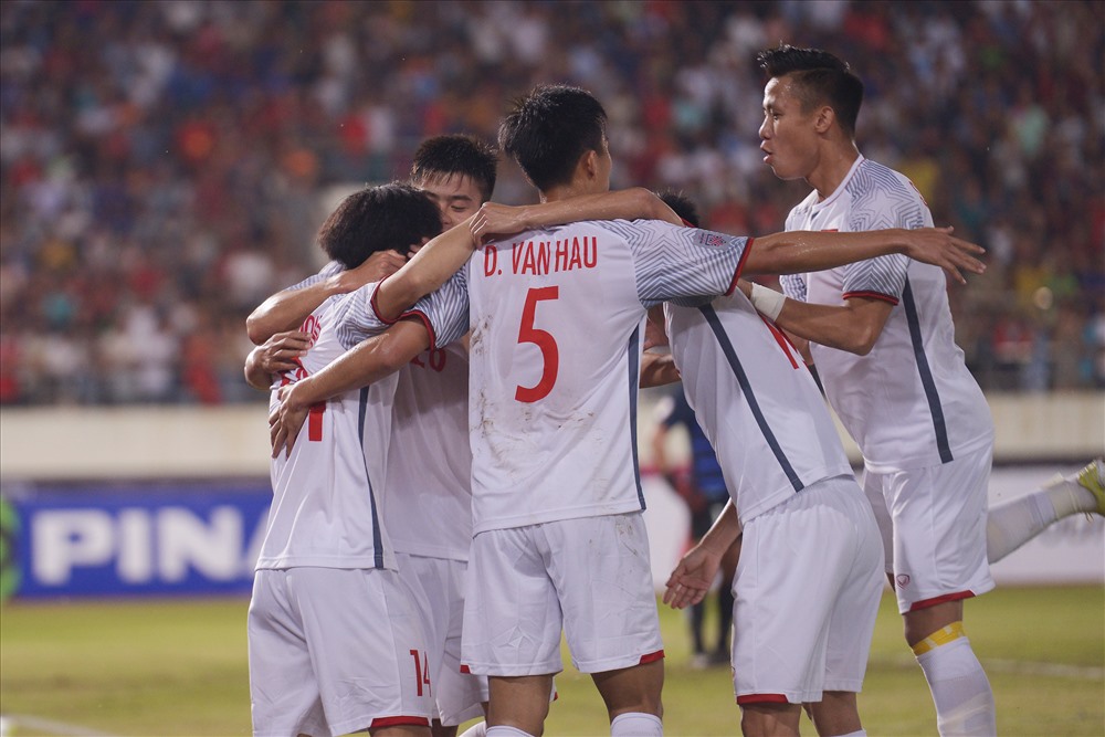 Đội tuyển Việt Nam trong chiến thắng 3-0 trước Lào. Ảnh: AFF Suzuki Cup.