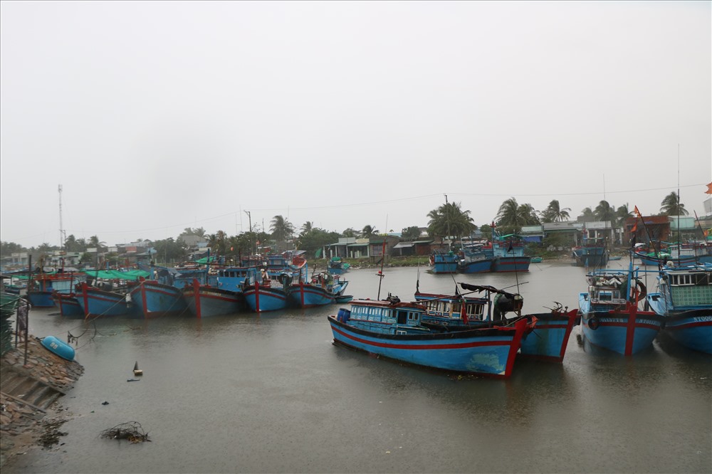 Áp thấp nhiệt đới đang gây ra gió và mưa lớn tại các cảnh cá tỉnh Ninh Thuân.