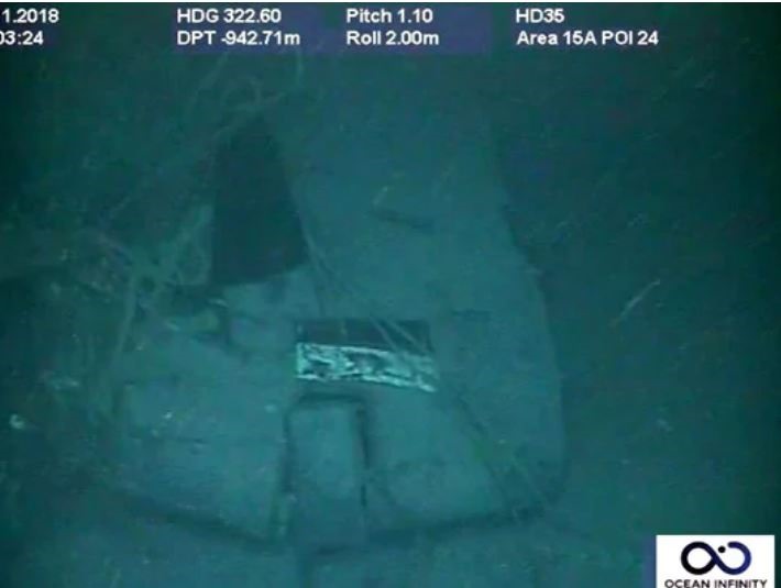 Hình ảnh do bộ phận báo chí hải quân Argentina công bố về xác tàu ngầm ARA San Juan vừa được tìm thấy một năm sau khi mất tích ở Đại Tây Dương. Ảnh: AFP.