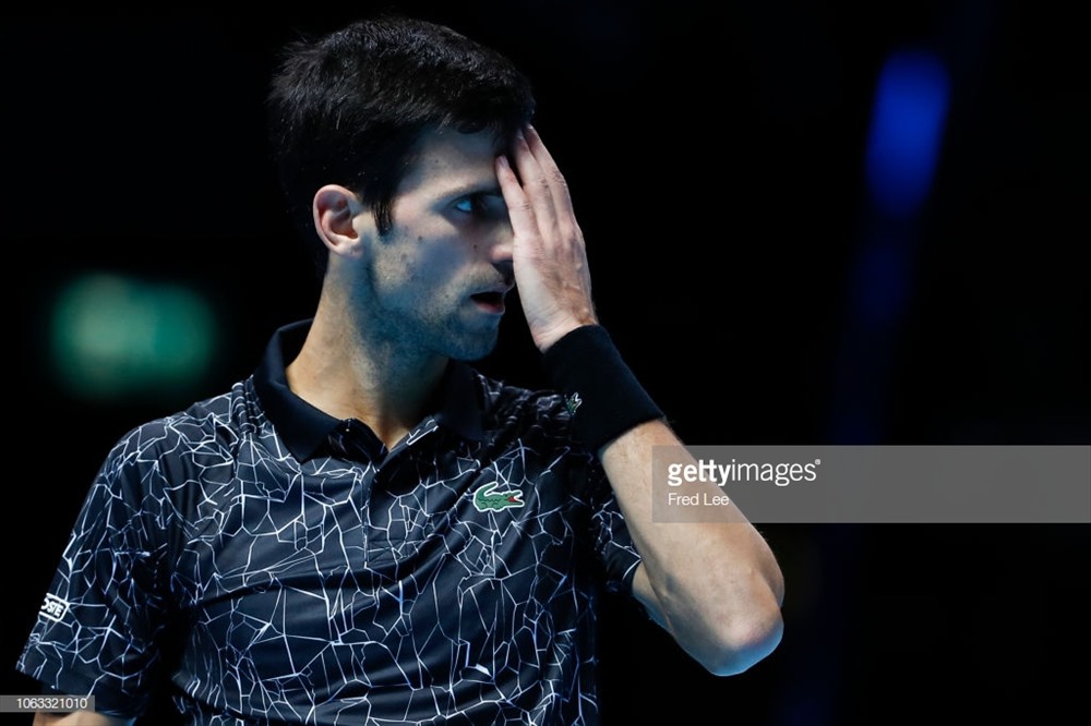 Djokovic bất ngờ trước sự hưng phấn đối thủ trẻ tuổi. Ảnh: Getty.