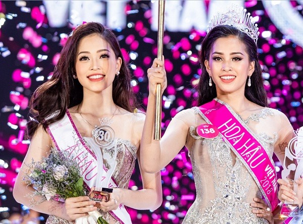 Hoa hậu Việt Nam 2018 Tiểu Vy và Á hậu 1 Phương Nga.
