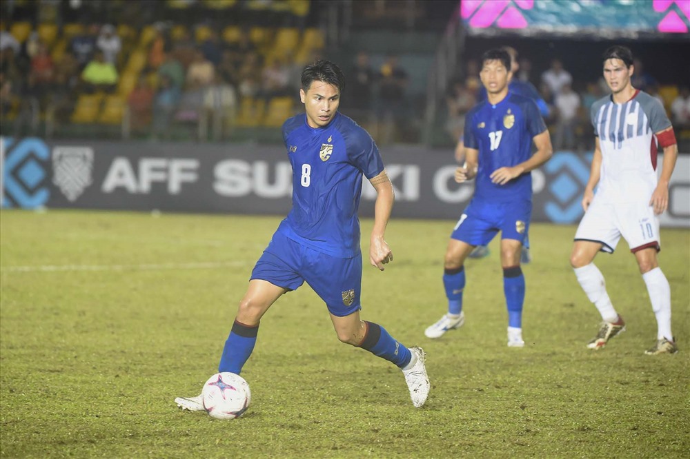 Thái Lan bất ngờ mất điểm trước Philippines. Ảnh: AFF Suzuki Cup.
