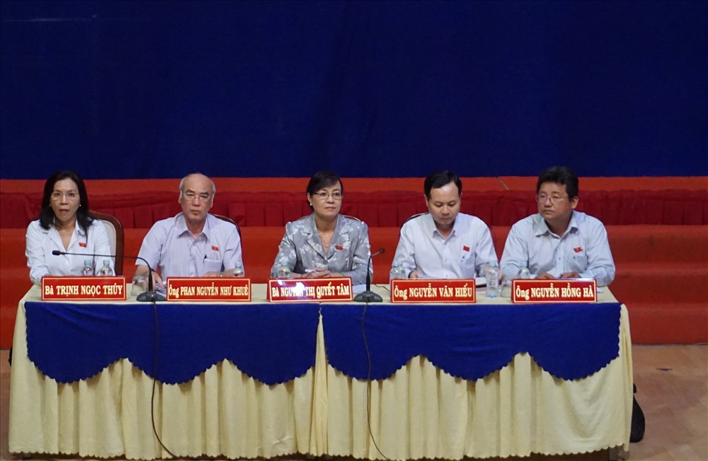 Chủ tịch HĐND TP.HCM Nguyễn Thị Quyết Tâm của các Đại biểu Quốc hội, đại biểu HĐND TP.HCM tiếp xúc cử tri Q.2 ngày 22.11.